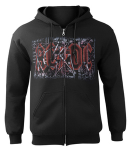 bluza AC/DC - PWR UP, rozpinana z kapturem