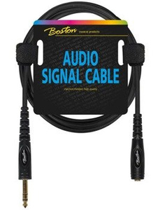 przewód audio BOSTON: gniazdo JACK STEREO (6.3mm) -  DUŻY JACK STEREO (6.3mm) / 3m