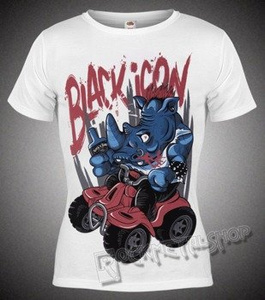 bluzka damska BLACK ICON - ROCK N RINO (DICON109 WHITE)