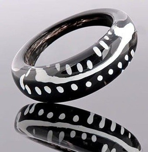 pierścień PATTERN czarny