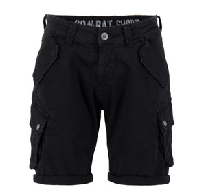spodnie bojówki krótkie ALPHA INDUSTRIES - COMBAT SHORT BLACK