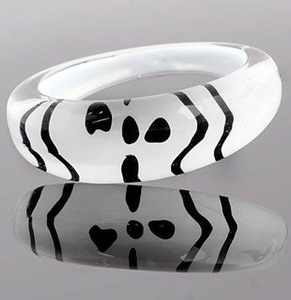 pierścień STRIPES biały