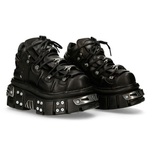 buty NEW ROCK ITALI NEGRO, NOMADA NEGRO, TOWER NEGRO E14 + PUNTERA y TRASERA REACTOR + TORNILLOS [M-106-S70]