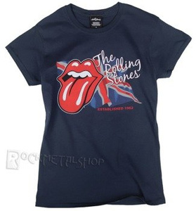 bluzka damska ROLLING STONES - LICK THE FLAG granatowa