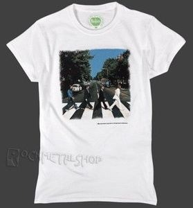 bluzka damska THE BEATLES - ABBEY ROAD biała