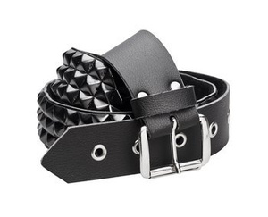 pasek z ćwiekami PYRAMID 3-RZĘDOWY, VEGAN