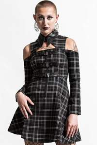 sukienka KILLSTAR - CHAOTICA (ASH TARTAN)