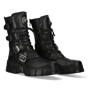 buty NEW ROCK ITALI NEGRO NOMADA NEGRO, TOWER CASCO NEGRO LATERAL [M-WALL373-S7]