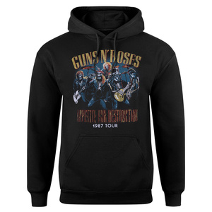 bluza GUNS N' ROSES - APPETITE FOR DESTRUCTION LIVE SKULLS 1987, kangurka z kapturem