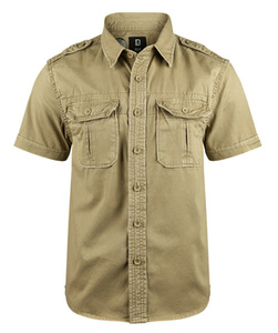 koszula VINTAGE SHIRT SHORTSLEEVE camel
