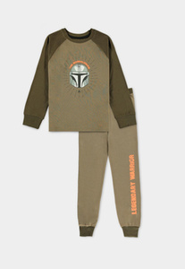 piżama dla dzieci MANDALORIAN -  MASKA DIN DJARIN długi rękaw