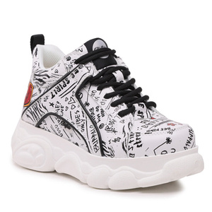 sneakersy BUFFALO - CORIN CLD GRAFFITI VEGAN WHITE