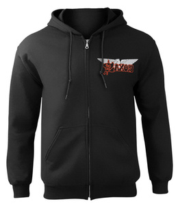 bluza SAXON - WHEELS OF STEEL, rozpinana z kapturem