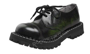 krótkie glany STEEL - KHAKI / BLACK  (3 dziurki)