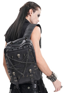 plecak DEVIL FASHION - BLACK GOTHIC PUNK SKULL