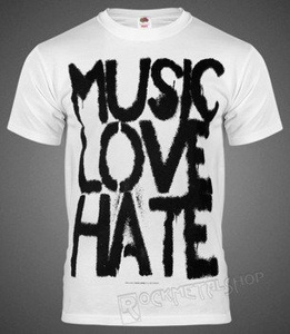 koszulka BLACK ICON - MUSIC, LOVE white (MICON103WHT)