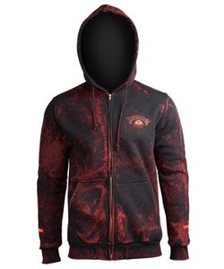 bluza AMENOMEN - THE EXORCIST (OMEN074CR ALLPRINT RED) rozpinana, z kapturem