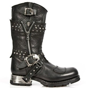 buty NEW ROCK BUFALO NEGRO, ITALI NEGRO, MOTOROCK NEGRO ACERO [MR022-S1]