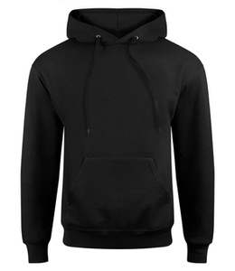 bluza CZARNA bez nadruku, kangurka z kapturem PREMIUM