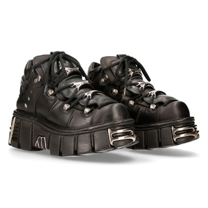 buty NEW ROCK ITALI NEGRO, NOMADA NEGRO, TOWER NEGRO ACERO [M-106-S1], USZKODZONE