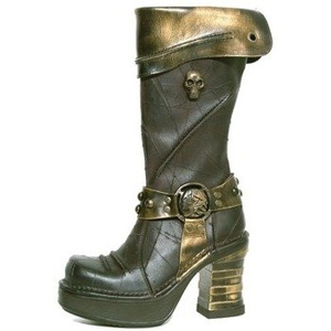 buty damskie NEW ROCK ITALI NEGRO PULIK BRONCE PLAT NEGRA NRK T BANDAS [M.8309-C1]