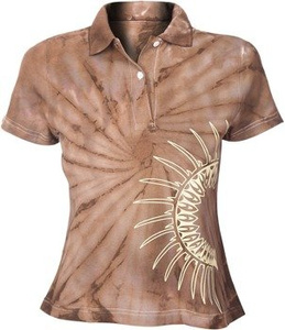 bluzka polo barwiona BROWN MIX - IROKEZ