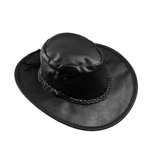 kapelusz LEATHER BUCKET HAT