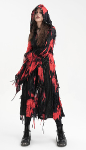 kardigan DEVIL FASHION - BLACK AND RED GOTHIC