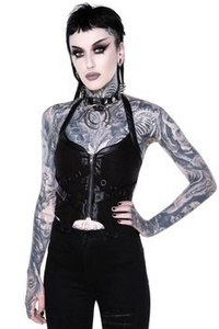 top damski KILLSTAR - CADAVER (BLACK)
