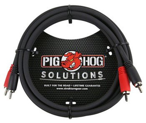 przewód audio PIG HOG PD-RCA06 / 2 x RCA (cinch) - 2 x RCA (cinch) / 1,8m