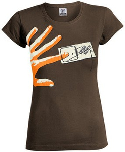 bluzka damska CAŁA GÓRA BARWINKÓW - KOCHAM KŁOPOTY brązowa