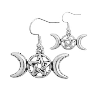 kolczyki PENTAGRAM MOON