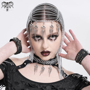 łańcuch na głowę / klatkę piersiową DEVIL FASHION - GOTHIC SILVER SKULL
