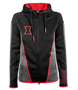 bluza damska MARVEL - BLACK WIDOW techniczna, rozpinana z kapturem