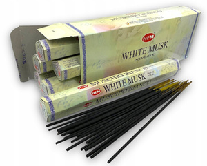 kadzidełka WHITE MUSK (PIŻMO BIAŁE), zestaw 6 opakowań (120 szt.)