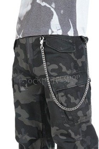 średni łańcuch do kluczy/portfela 75 cm  z karabińczykiem NR 2