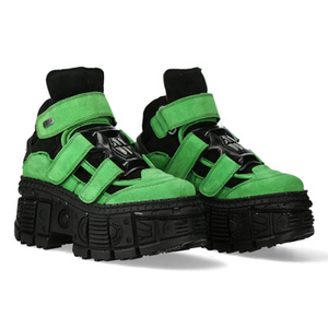 buty NEW ROCK ANTE VERDE FLUOR, ANTE NEGRO, TANK CASCO NEGRO sin herrajes [M-WALL285 -S7]