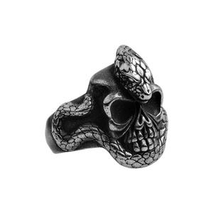 pierścień SNAKE SKULL