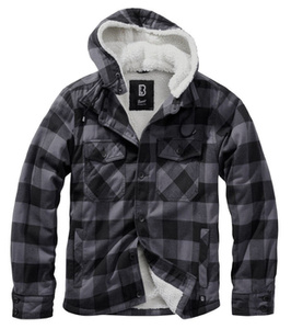 kurtka/koszula LUMBERJACKET HOODED black/grey
