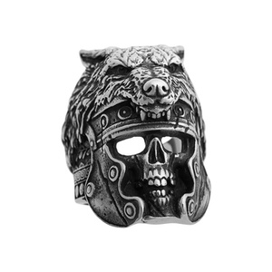 pierścień ROMAN WARRIOR HELMET