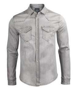 koszula RILEY DENIMSHIRT grey, jeansowa