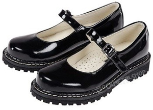 glany damskie STEADY'S - "BALERINKI" czarne / LAKIER (STE/ROCK)