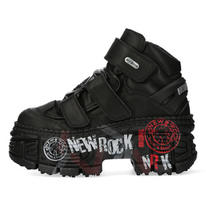 buty NEW ROCK CRUST NEGRO, TANK CASCO NEGRO PRINT 1 sin herrajes [M-WALL009-C12]