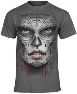 koszulka DEATH MASK charcoal