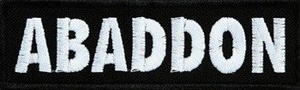 naszywka ABADDON - BIAŁE LOGO Carton