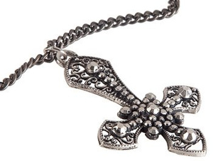 wisior + łańcuch ODWRÓCONY KRZYŻ