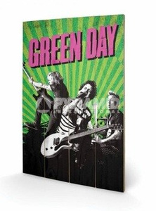 dekoracja/obraz na drewnie GREEN DAY (UNO! DOS! TRE!)