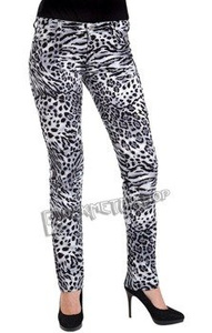 spodnie damskie CLOSE PANTS LEO black/white