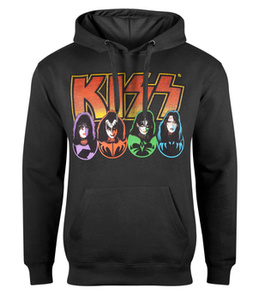 bluza KISS - LOGO, FACES & ICONS, kangurka z kapturem
