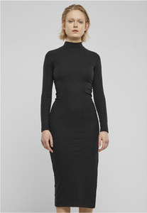 sukienka LADIES RIB LONGSLEEVE MOCKNECK